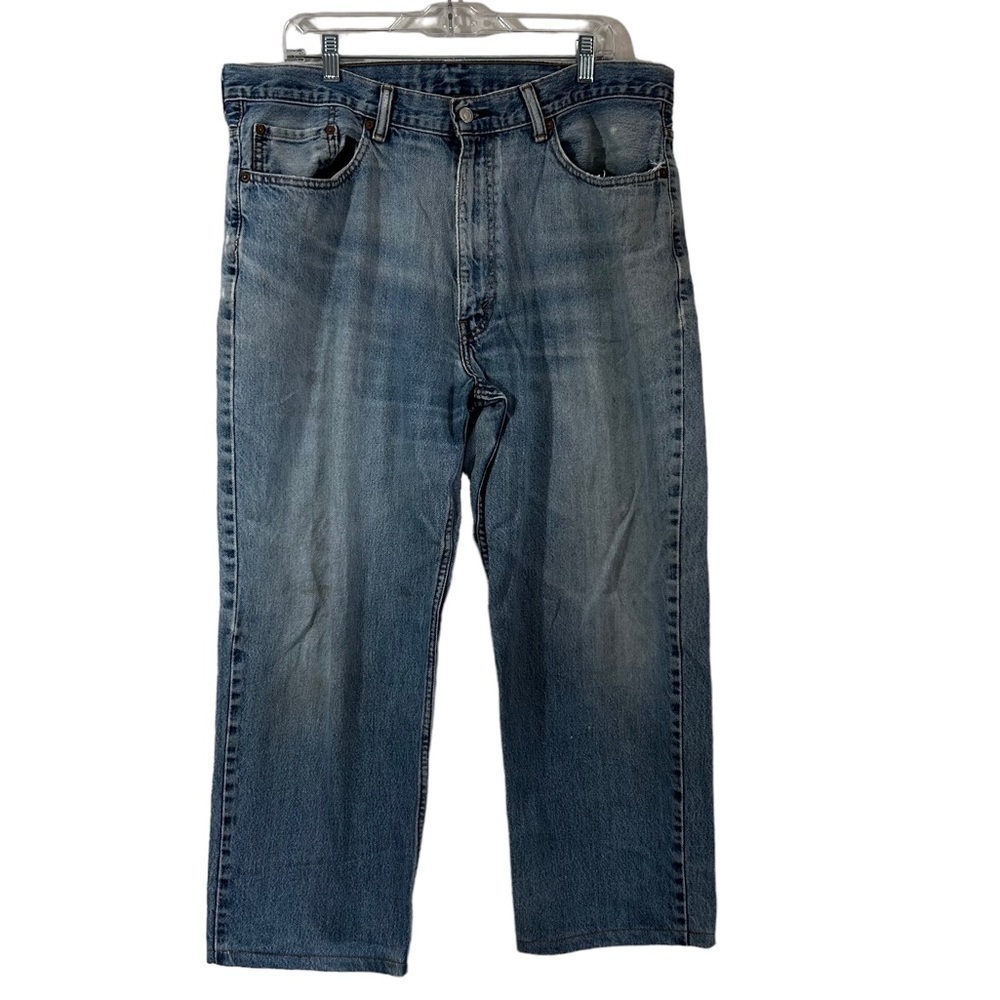 Levi’s 550 Straight Leg Size 36X27 100% Cotton Has Distressing Hem 27” Inseam - Picture 1 of 12